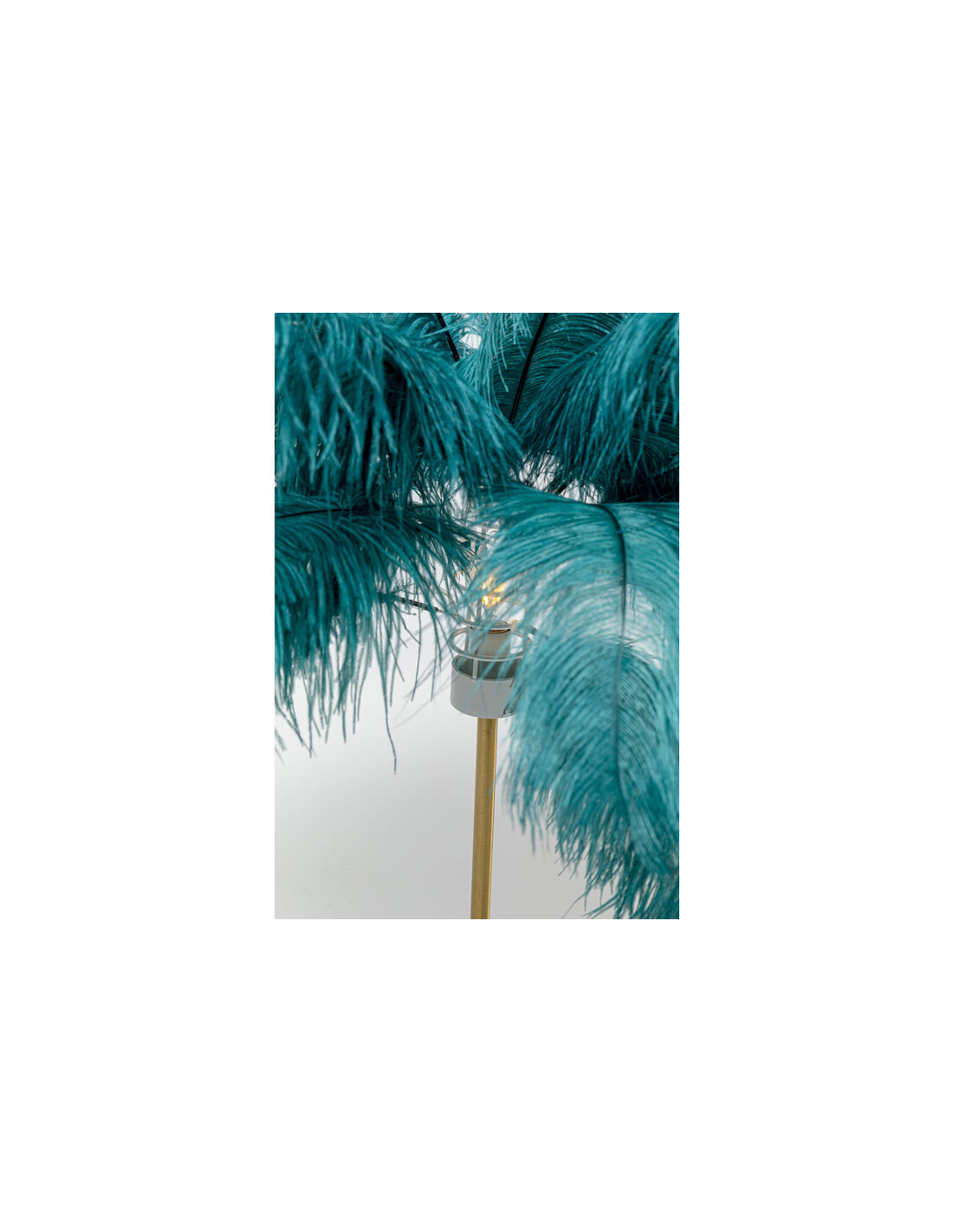 KARE Feather Palm lampada tavolo con piume, verde